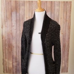 Black and grey sweater cardigan
